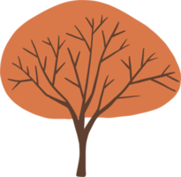 semplicità albero a mano libera disegno piatto design. png