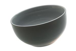 Empty bowl on white background photo