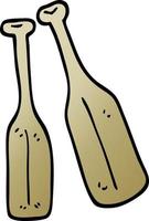 vector gradient illustration cartoon pair of paddles