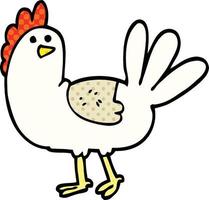 comic book style cartoon chicken vector