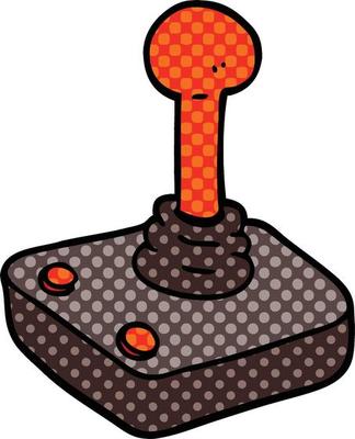 comic book style cartoon joystick