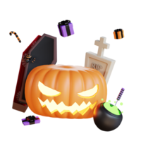 Ilustración de icono de halloween 3d png