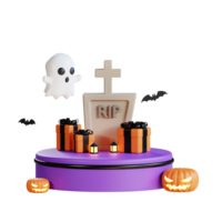 3d halloween ikon illustration png