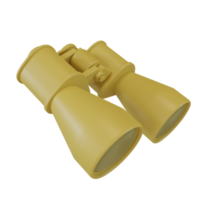 3d rendering of binoculars icon. 3d illustration for ui ux png