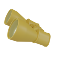 3d rendering of binoculars icon. 3d illustration for ui ux png