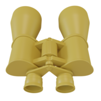 3d rendering of binoculars icon. 3d illustration for ui ux png