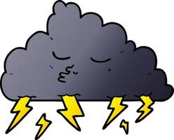 cartoon storm cloud vector