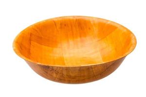 Wood bowl on white background photo