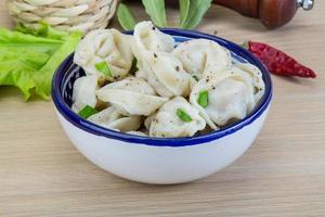 Boiled russian dumplings photo