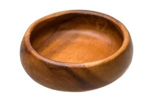 Wood bowl on white background photo