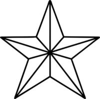 tattoo in black line style of a star vector