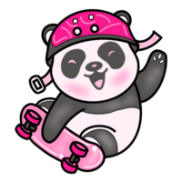 o panda de skate png