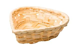 Wood bowl on white background photo