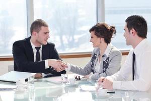 group of business people at meeting photo