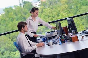 business people in a meeting at office photo