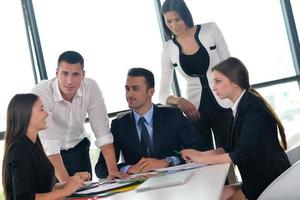 business people group in a meeting at office photo