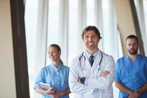 group of medical staff at hospital photo