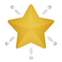 d'oro stelle per eccellente valutazione a partire dal cliente e cliente soddisfazione concetto di 3d rendere illustrazione png