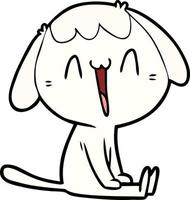 cartoon laughing dog vector