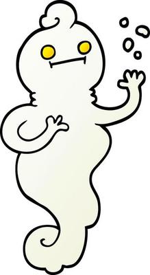 vector gradient illustration cartoon spooky ghost