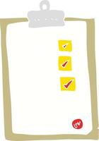 flat color illustration of checklist vector