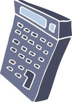 flat color illustration cartoon calculator vector