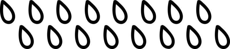 tattoo in black line style of rain drops vector