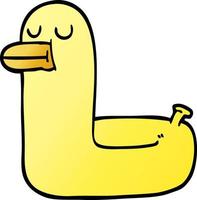 vector gradient illustration cartoon yellow ring duck