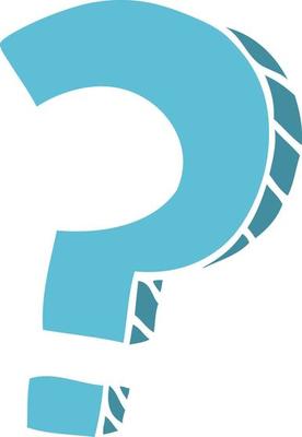 flat color illustration cartoon question mark