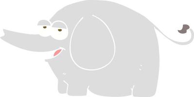 ilustración de color plano de elefante chorreando agua vector