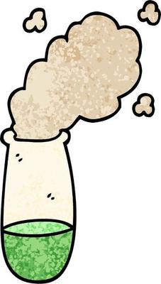 grunge textured illustration cartoon test tube