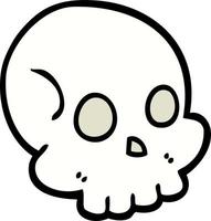 hand drawn doodle style cartoon skull vector