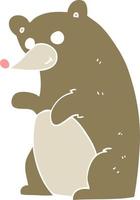 flat color illustration of bear vector