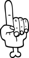 símbolo de la mano que señala vector