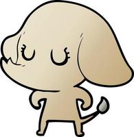 cute cartoon elephant vector