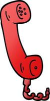 vector gradient illustration cartoon telephone handset