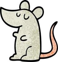 grunge textured illustration cartoon mouse vector