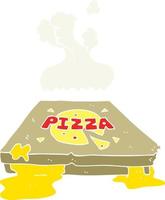 flat color illustration of pizza vector