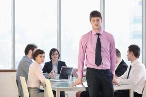 group of business people at meeting photo