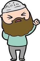 cartoon man with beard vector