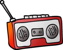 vector gradient illustration cartoon radio player