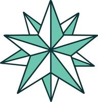 iconic tattoo style image of a star vector