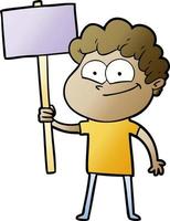 cartoon happy man vector