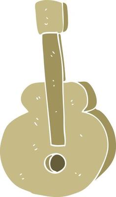 flat color illustration of guitar