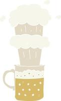 flat color illustration of beer vector