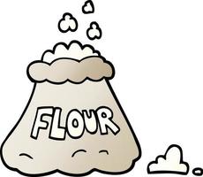 vector gradient illustration cartoon bag of flour