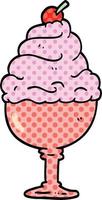 comic book style cartoon ice cream vector