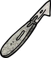 cuchillo artesanal de dibujos animados de ilustración con textura grunge vector