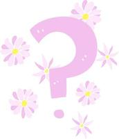 flat color illustration of question mark vector