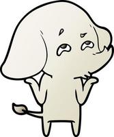 cartoon elephant remembering vector